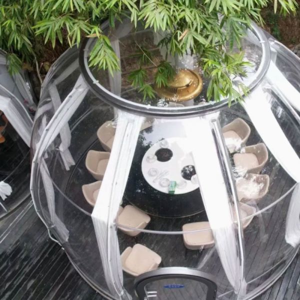 Solid Sheet Homes Prefab Outdoor Bubble Tent Restaurant Night Scene Transparent Camping Tent