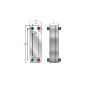 SS316L Industrial Oil Cooler , Brazed Plate Heat Exchanger Chiller Internal