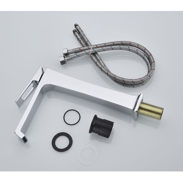 Waterfall Bathroom Basin Faucets , Chrome plated Wash Basin Tap Hot And Cold