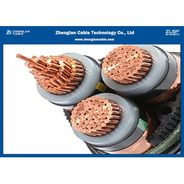 IEC 60502 3Cores Armored Cable, MV XLPE insulated Cable 12/20KV（CU/XLPE/STA/NYBY