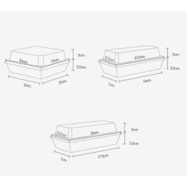 250gsm Cardboard Food Boxes With Clear Lids Eco Friendly Gravure printing