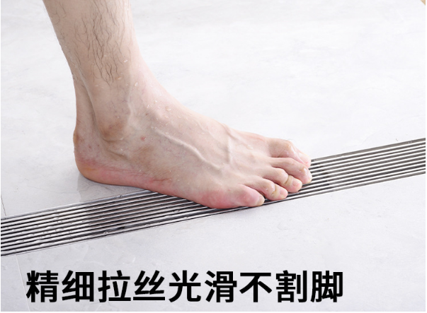 Square Taizhou Floor Drain with 68x300mm Outer Diameter and Stainless Steel Strainer