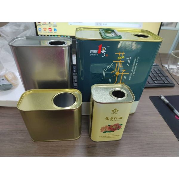 Buy Customed Tin Can / Olive Oil Tin Made Of 0.23mm Tinplate With 1-20L Capacity at wholesale prices