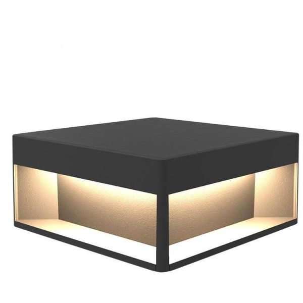 Buy Outdoor Square Solar Lamp Post Lantern IP65 Die Cast Aluminum Solar Post Cap Lighting at wholesale prices