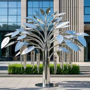Customization Options Modern Design Metal Tree Sculptures For Enhancing Garden