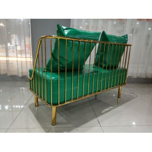 High Density Sponge Filled 46cm Wrought Iron Sofa Set
