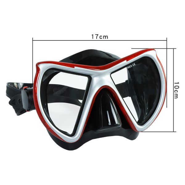 4mm Tempered Glass Dive Prescription Snorkel Mask Anti Fog Underwater