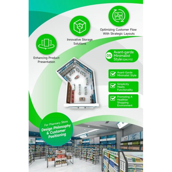 05-QWJYS Pharmacy Store Design With Avant-garde minimalist style