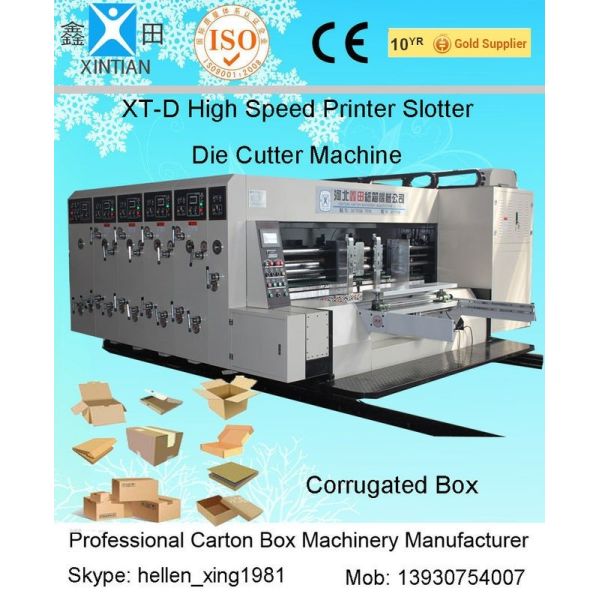 Buy Corrugated Box Making Flexo Printer Slotter Machine With Die Cutter 1400 x 2600mm at wholesale prices
