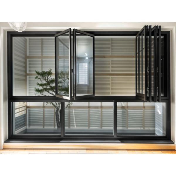 Buy Powder Coating Folding Glass Windows Panels 5mm / 6mm Thickness at wholesale prices