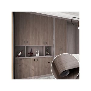 Self Adhesive Renovation Kitchen Cabinet Waterproof Wood Grain Wallpaper Wall