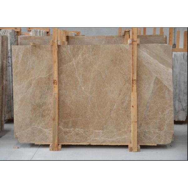 Buy Light Cream Engineered Stone Countertop , Polished Marble Tile Kitchen Countertops at wholesale prices