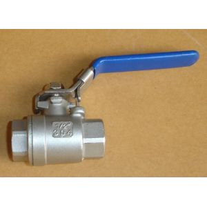 General Steel Handle with Locking Internal Thread BSP NPT 2PC Ball Valve SS304