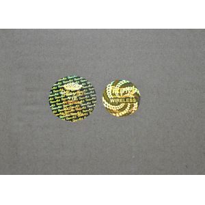 High Value Packages Holographic Security Stickers PET Material Acrylic Adhesive