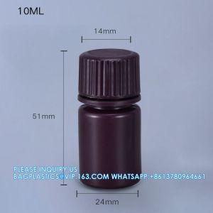 Wholesale 5ml PP Durable Small Round Brown And White Plastic Bottle Food Grade