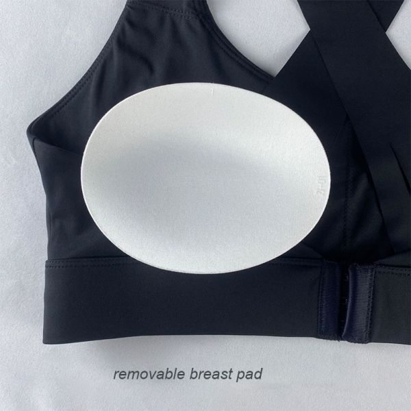 Fitness Crop Top Cross Back Bra Plus Size Shockproof Longline Underwear