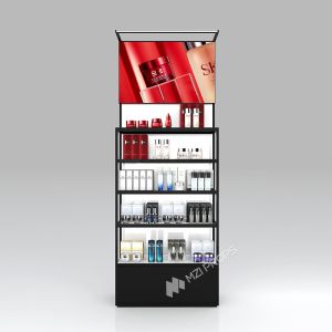 KLNS-R5 Adjustable Shelves Skincare Display Cabinet with 5mm Thick White Glass