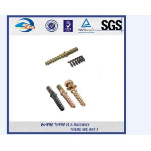 Black Oxide Railway Sleeper Screws / Rail Screw Spike AREMA / DIN571