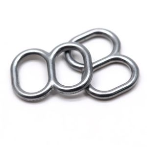 Silver / DTM Bra Strap Adjuster , Metal Bra Strap Hooks Nickel Free
