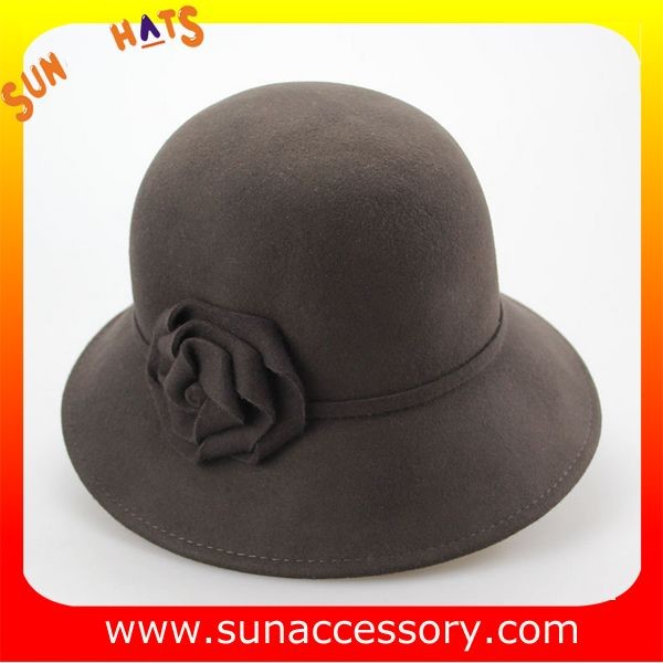 Vintage hot sale mid brim hats wholesale for ladies,100% Australia wool felt hats factory