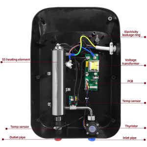 IP25 Induction Water Heater Waterproof Instant Hot Water Bathroom 5500W