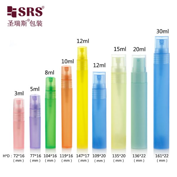 3ml 5ml 8ml 10ml 12ml 15ml 20ml 30ml Round Shape Sprayer Fine Mist Spray Bottle
