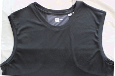 Hot Transfer Print Logo 140gsm Mens Black Muscle Shirt For Running