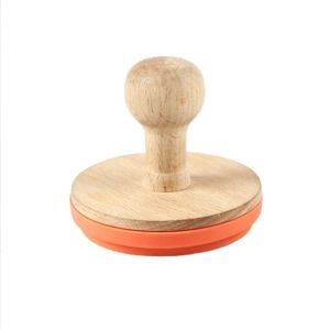 Cookie Stamps Wooden Handle Silicone Christmas Biscuit Cutter for Sustainable