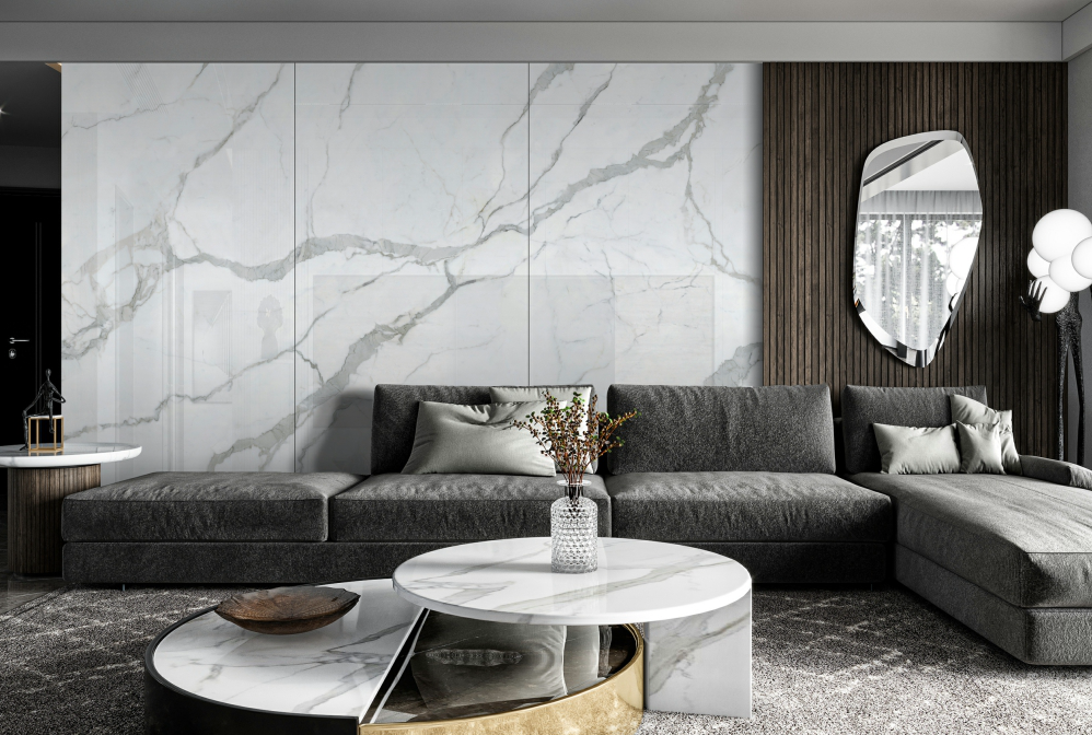 Glazed Big Slab Marble Tile Perfect for Floor or Walls in Living Room Decoration