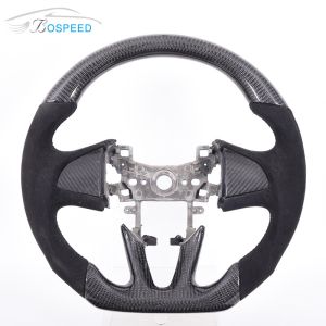 China 2022 Gloss Honda Carbon Fiber Steering Wheel Civic Alcantara 35cm on sale