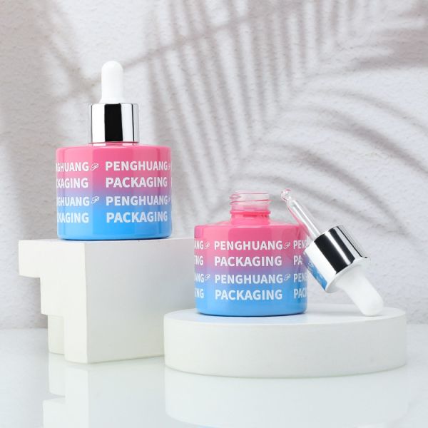 Buy Fancy Glass Oil Serum Bottles  With Dropper Cap 30ml 50ml at wholesale prices