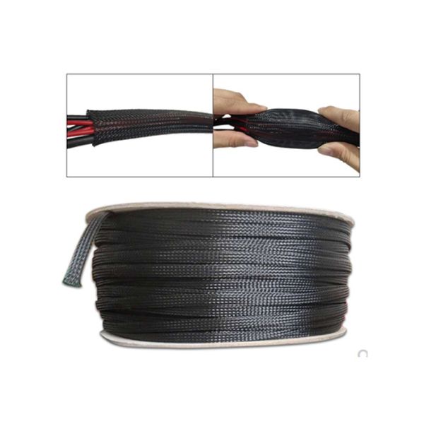 Flame Resistant Electrical Braided Sleeving Pet Material For Cable Management
