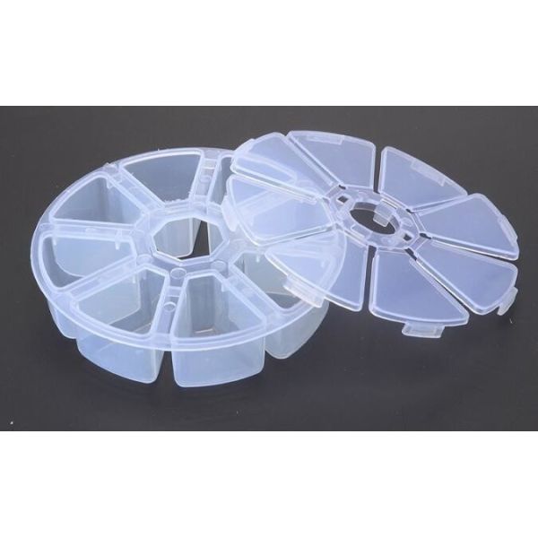 Adjustable 15 Compartment Plastic Clear Storage Box For Jewelry Earring Tool