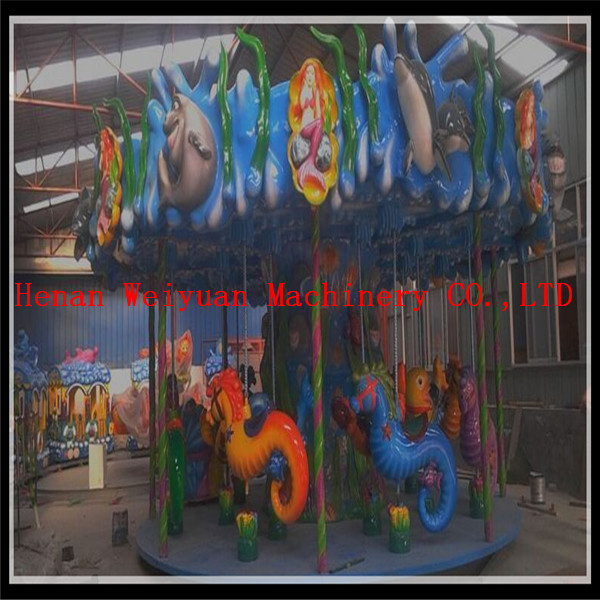 New ocean theme fun park machines Sea carousel rides children carousel for sale