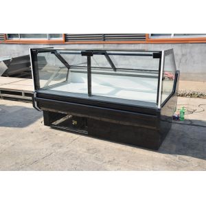Fish Fresh Meat Display Chiller R404a Refrigerated With Glass Endpanel