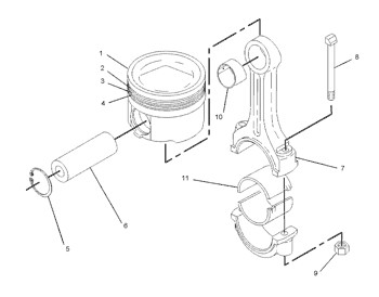 1154124 Piston As Engine 115-4124 Ring 8J5644 Seal Assy Hyd Piston Cylinder