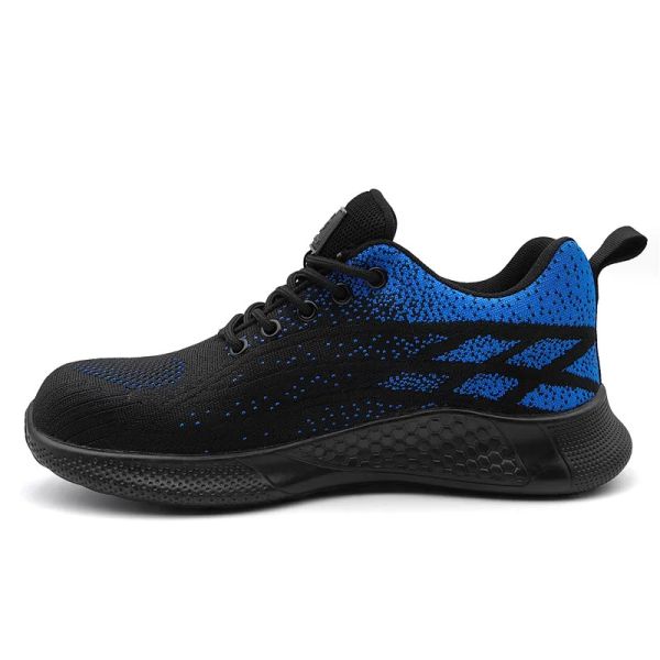 Breathable Industrial Work Shoes S1P S3 Fly Knit Running Shoes Lightweight