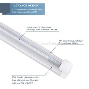 T8 Integrated LED Tube Light Fitting V Shaped For Indoor Decoration Lighting