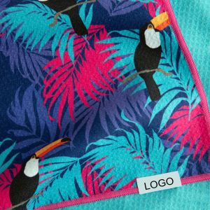 Quick-Dry Digital Print Golfers Towel with Mesh Bag Customized Requirements