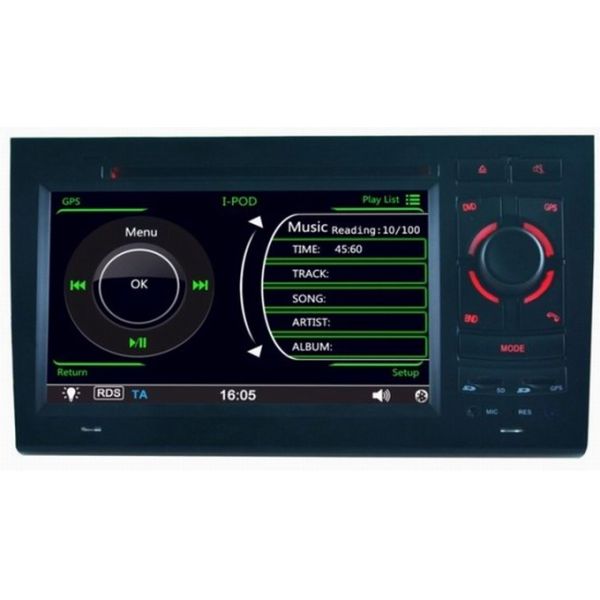 Ouchuangbo multimedia gps stereo navi for Audi A4 2002-2008 steering wheel control SD USB