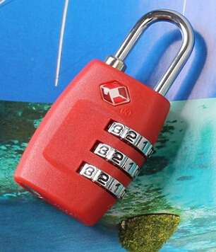 TSA 3digit travel bag lock zinc alloy