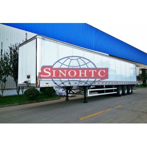 14m Tri Axle Heavy Duty Semi Trailers , Bulk Cargo Dry Van Semi Trailer