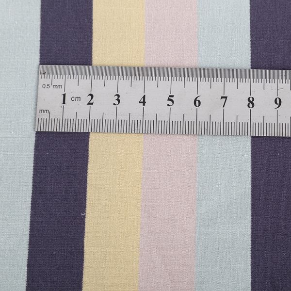 Natural And Skin-Friendly Durable And Reliable QualityStriped Knit Fabric For Casual Wear