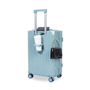 Best sell luggage grey blue Multifunctional Suitcase Lightweight Sturdy and