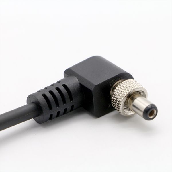 OEM Screw Locking 90 Degree Right Angle 5V 12V Male to Female 5.5x2.1mm 5.5X2.5mm DC Power Cable