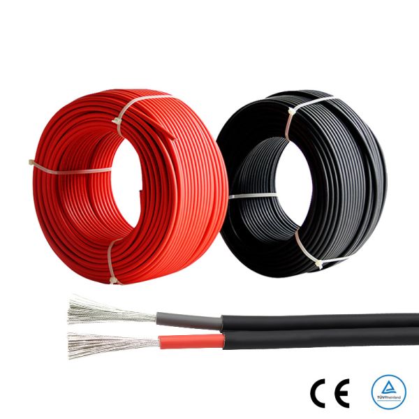 Buy Black & Red Color Stranded Conductor Solar PV System Cable 6mm2 with Customization at wholesale prices