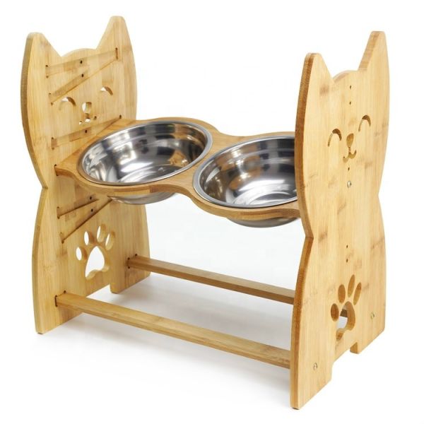 Buy 19cm 23.8cm Stainless Steel Elevated Dog Bowls BPA Free at wholesale prices