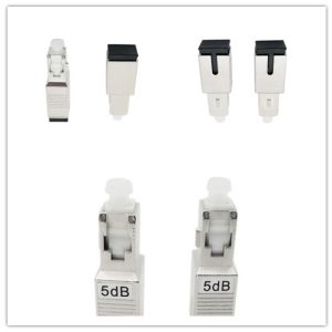 Plastic Mental Male Female Fiber Optic Attenuator , Fixed Optical Attenuator