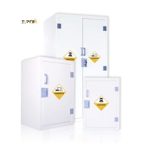 Lockable Polypropylene Safety Cabinet White Solvent Storage Cupboard