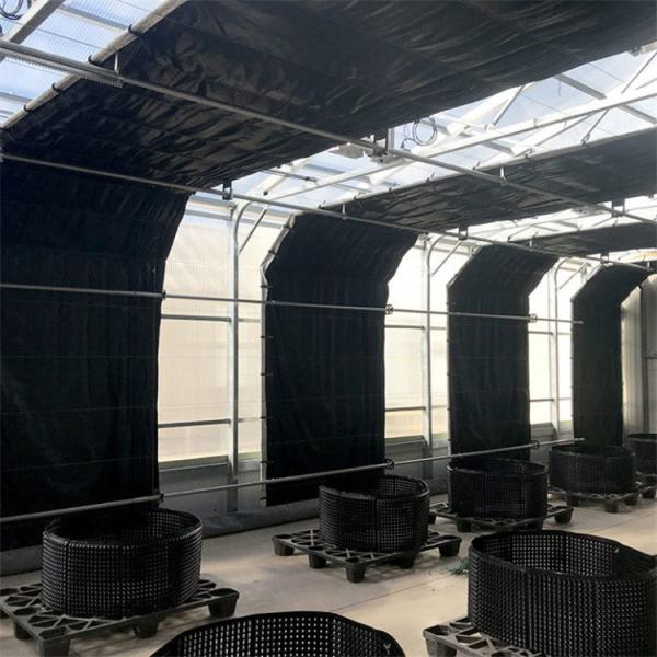 Buy Agricultural Single Span Automatic Blackout Greenhouse herb Light Dep Solutions at wholesale prices